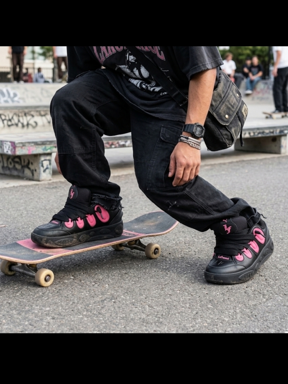 PUMA x LaFrancé "Moment" – LaMelo Ball Lifestyle Sneakers (Black/Pink) Mens 11